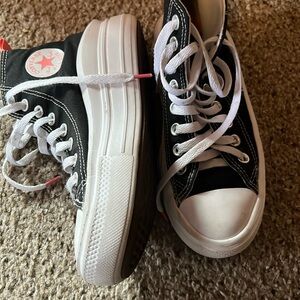Black platform Converse for kids!